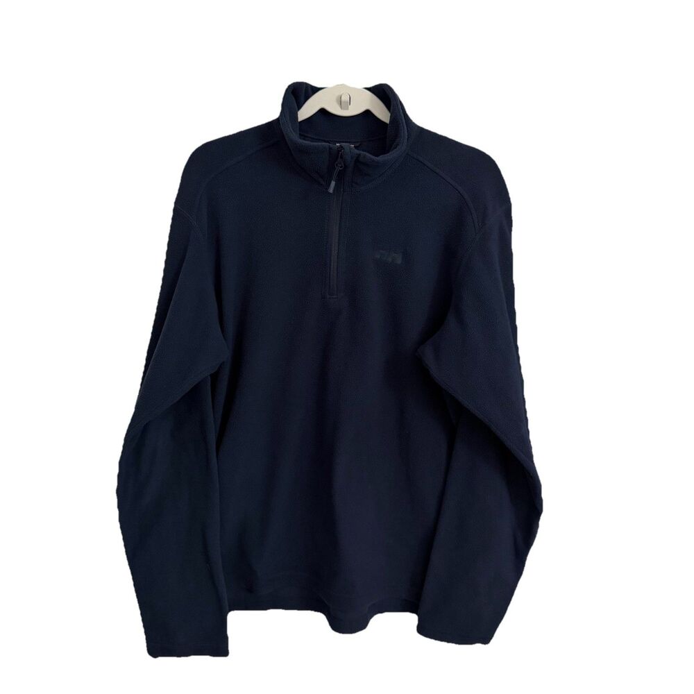 Helly Hansen Sweater Mens Large Blue Daybreaker 1/4 Zip Fleece Pullover Polartec
